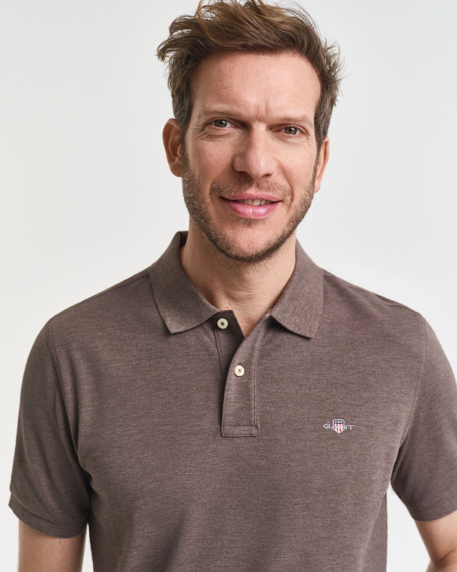 Polo coupe regular en coton piqué Shield