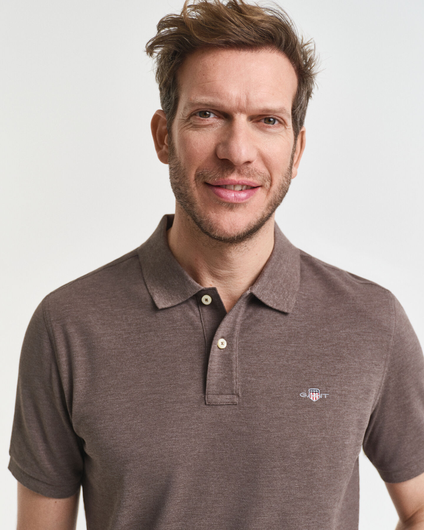 Polo coupe regular en coton piqué Shield