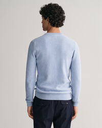 Pull ras du cou en coton Micro Textured