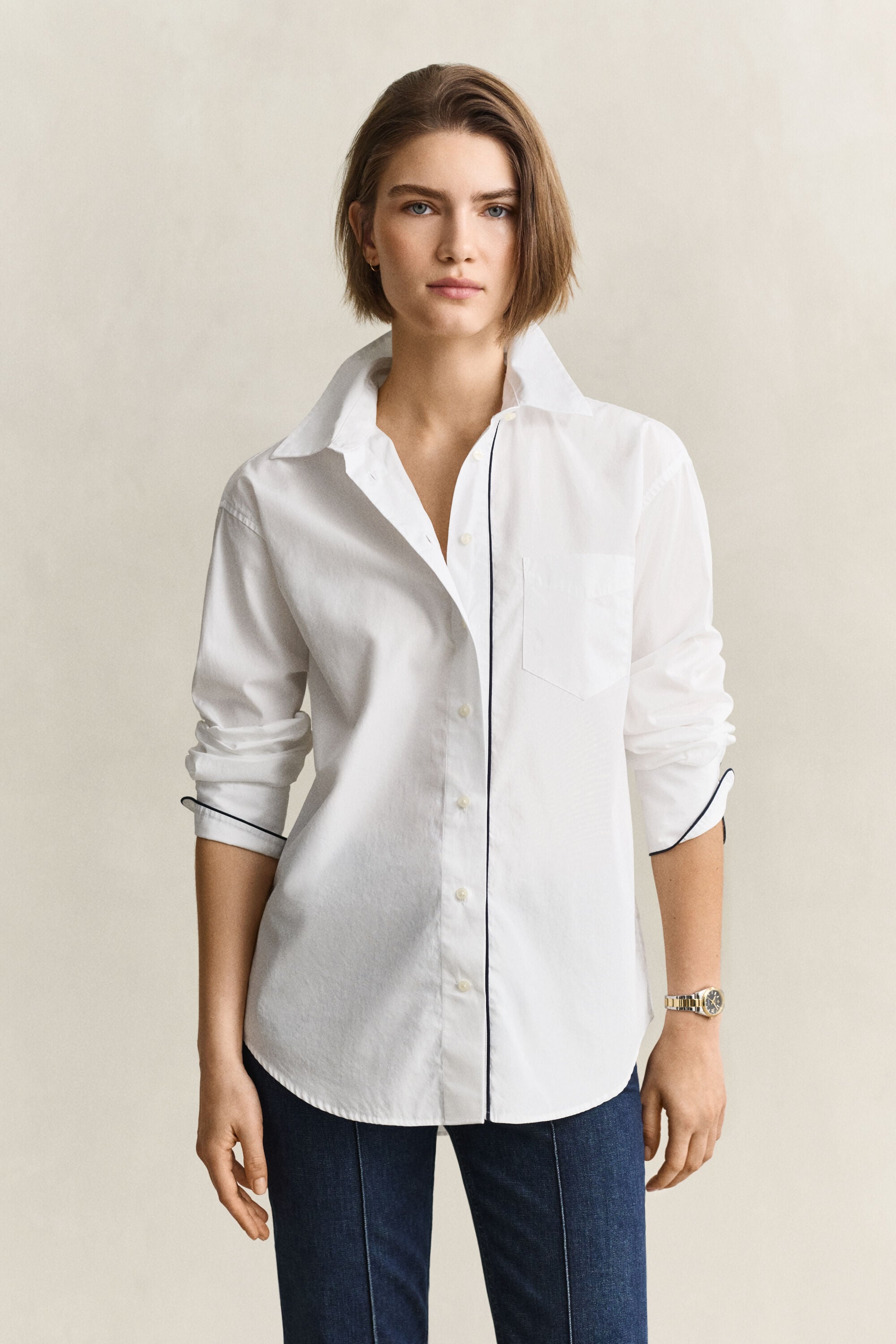 Chemise avec passepoil