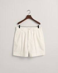 Short chino en serg&eacute; pliss&eacute;
