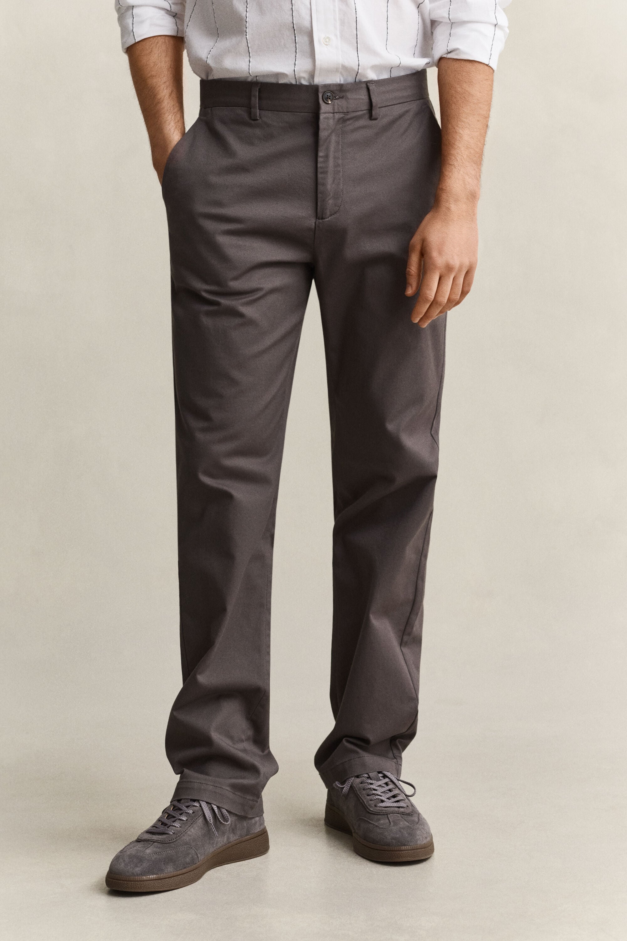 Pantalon chino élégant coupe regular