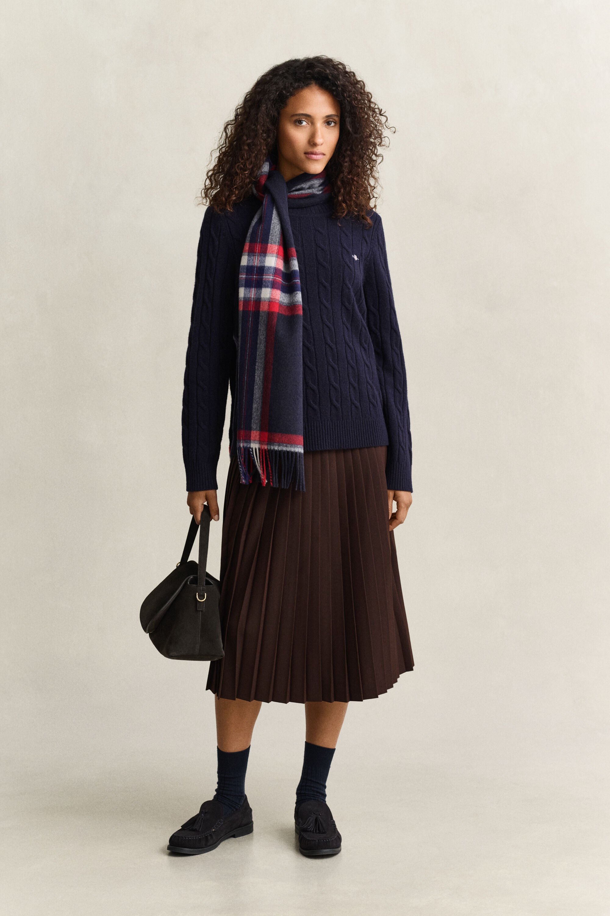 Pull en laine d’agneau à maille torsadée