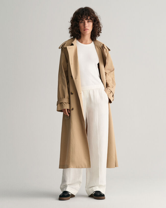 Pantalon relaxed fit en lin mélangé Pull-On