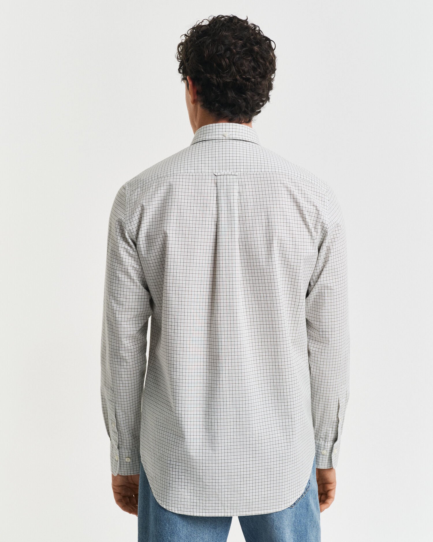 Chemise classique coupe regular en popeline à carreaux