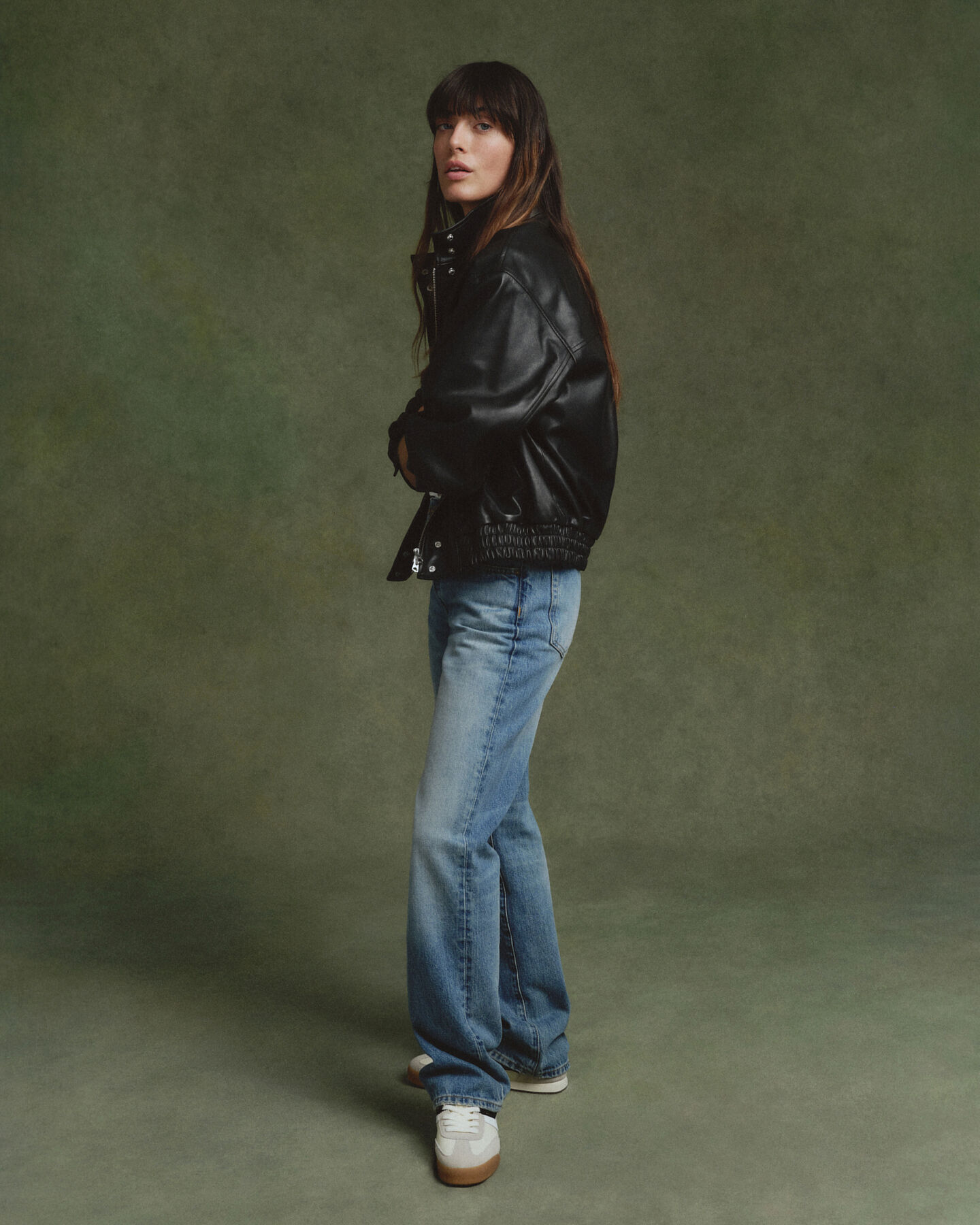 Veste Harrington en cuir