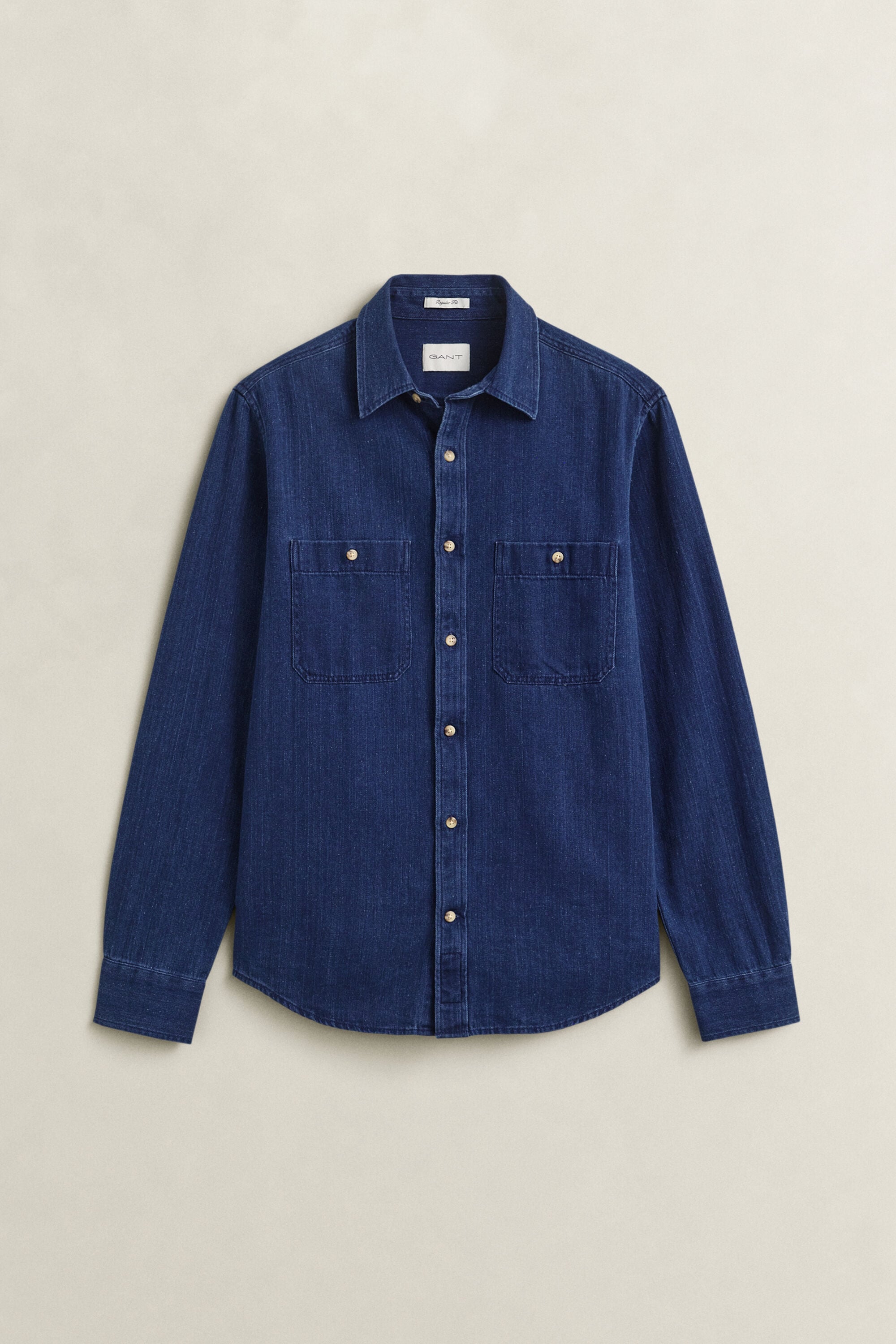 Chemise à chevrons indigo