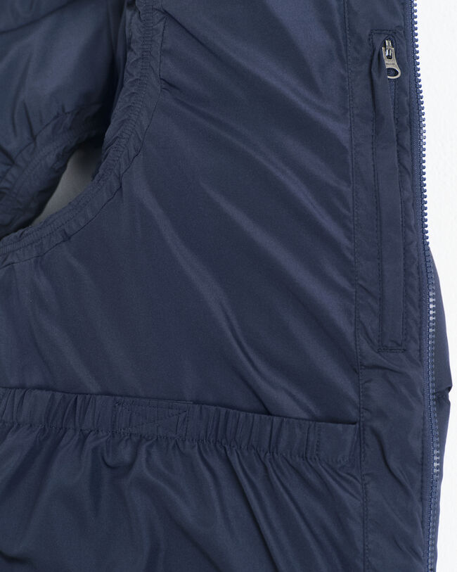 Doudoune sans manches mi-longue en duvet