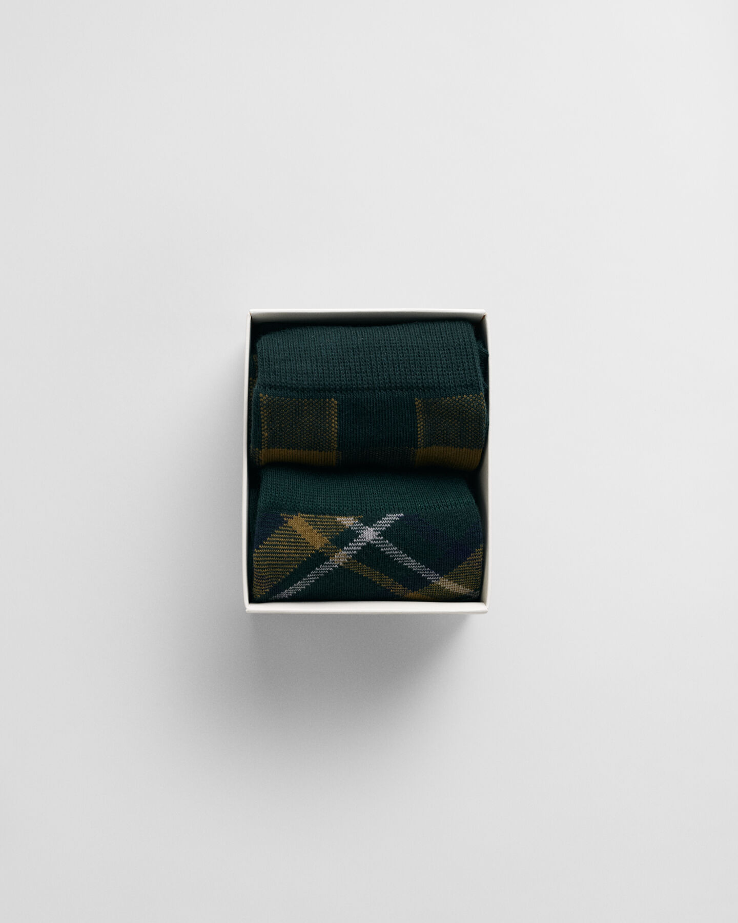 Coffret cadeau de 2&nbsp;paires de chaussettes &agrave; carreaux