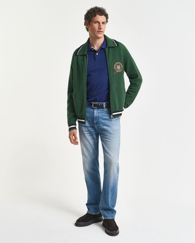 Polo coupe regular en coton piqué Shield