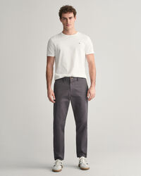 Pantalon chino coupe fusel&eacute;e en serg&eacute;