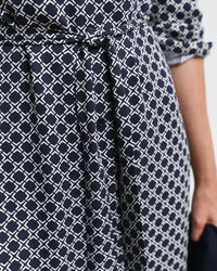 Robe-chemise à imprimé géométrique