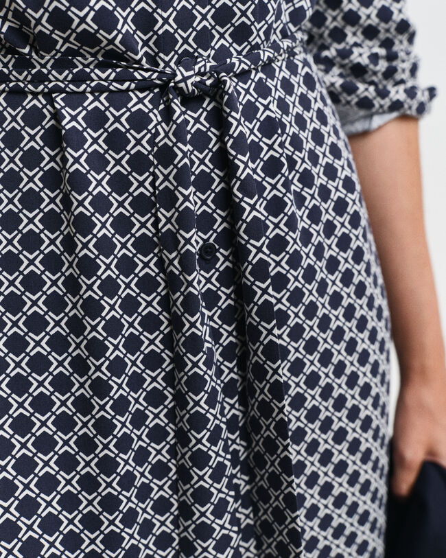 Robe-chemise à imprimé géométrique