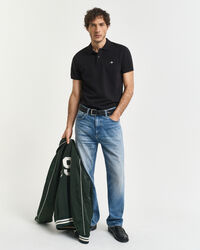 Polo coupe slim en coton piqué Shield