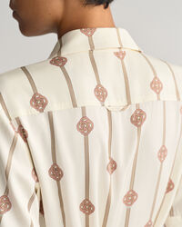 Robe-chemise imprimée à manches courtes