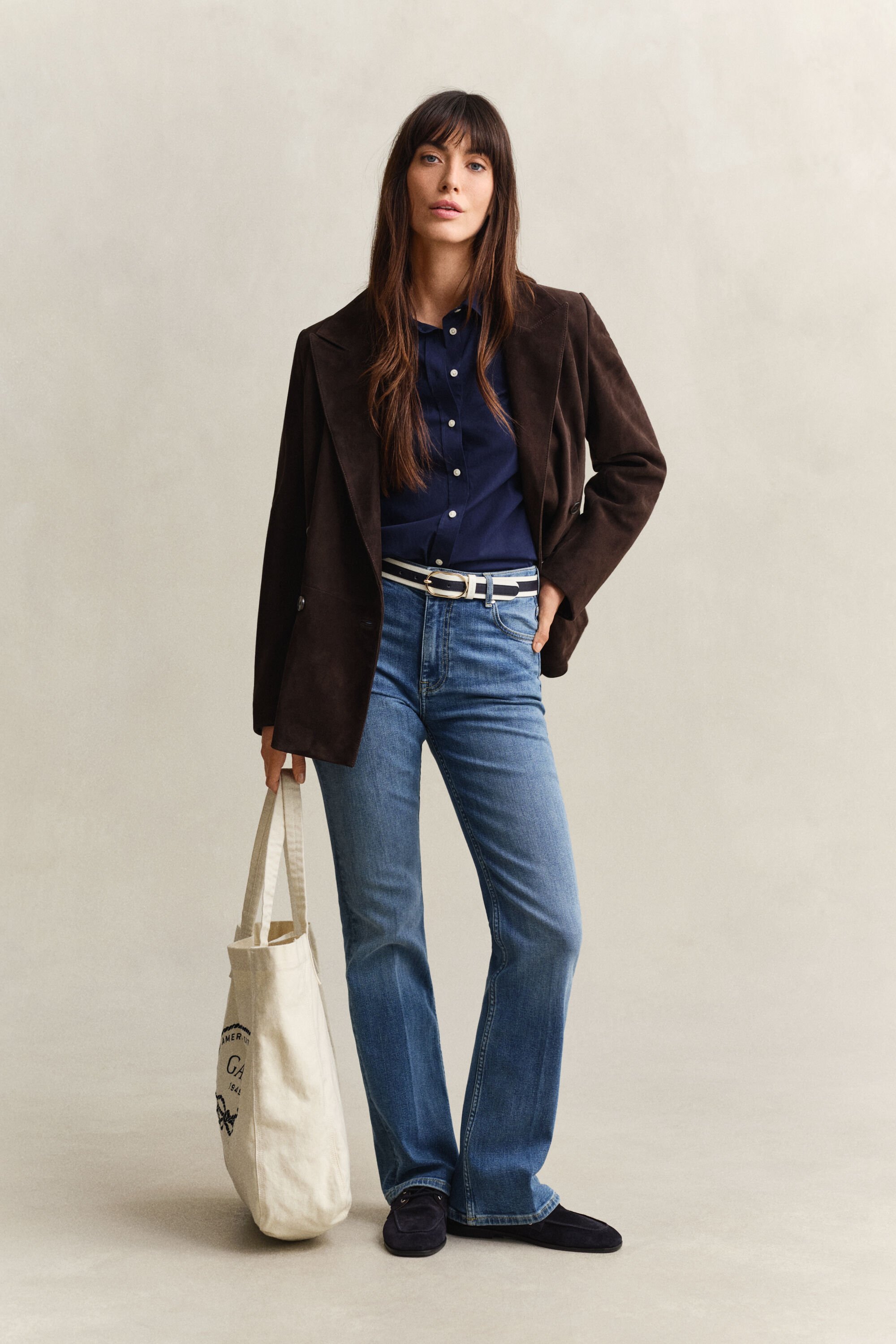 Chemise coupe regular en popeline classique