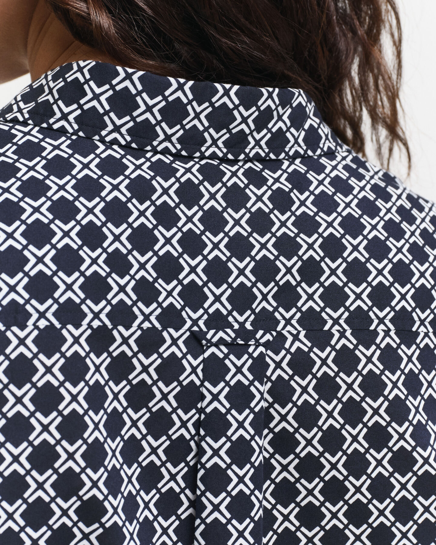 Chemise regular fit en voile de coton Geometric