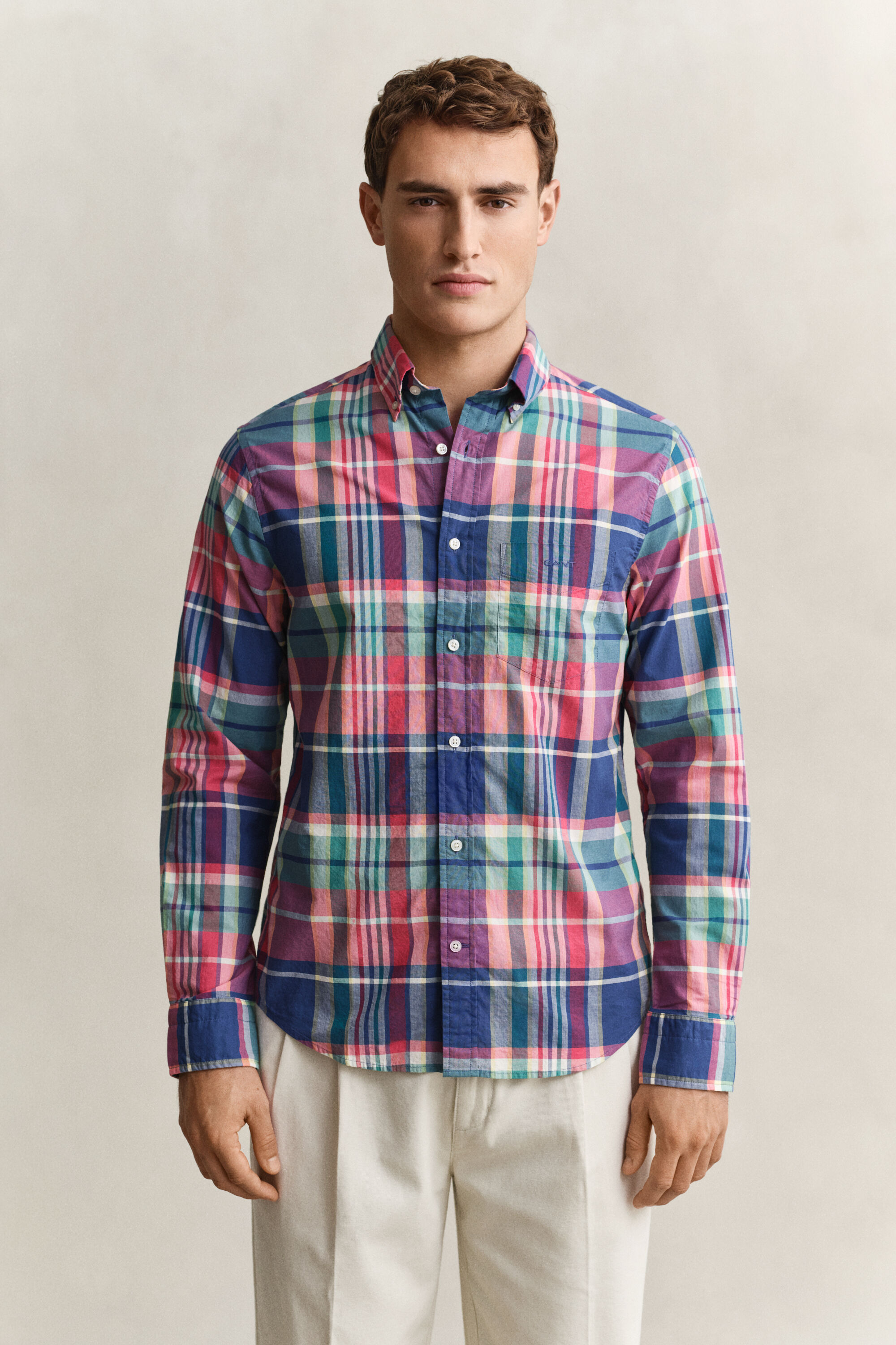 Chemise à carreaux madras