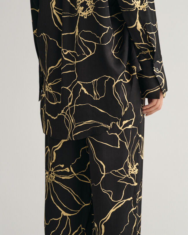 Pantalon &agrave; motif Line Drawing Pull-On