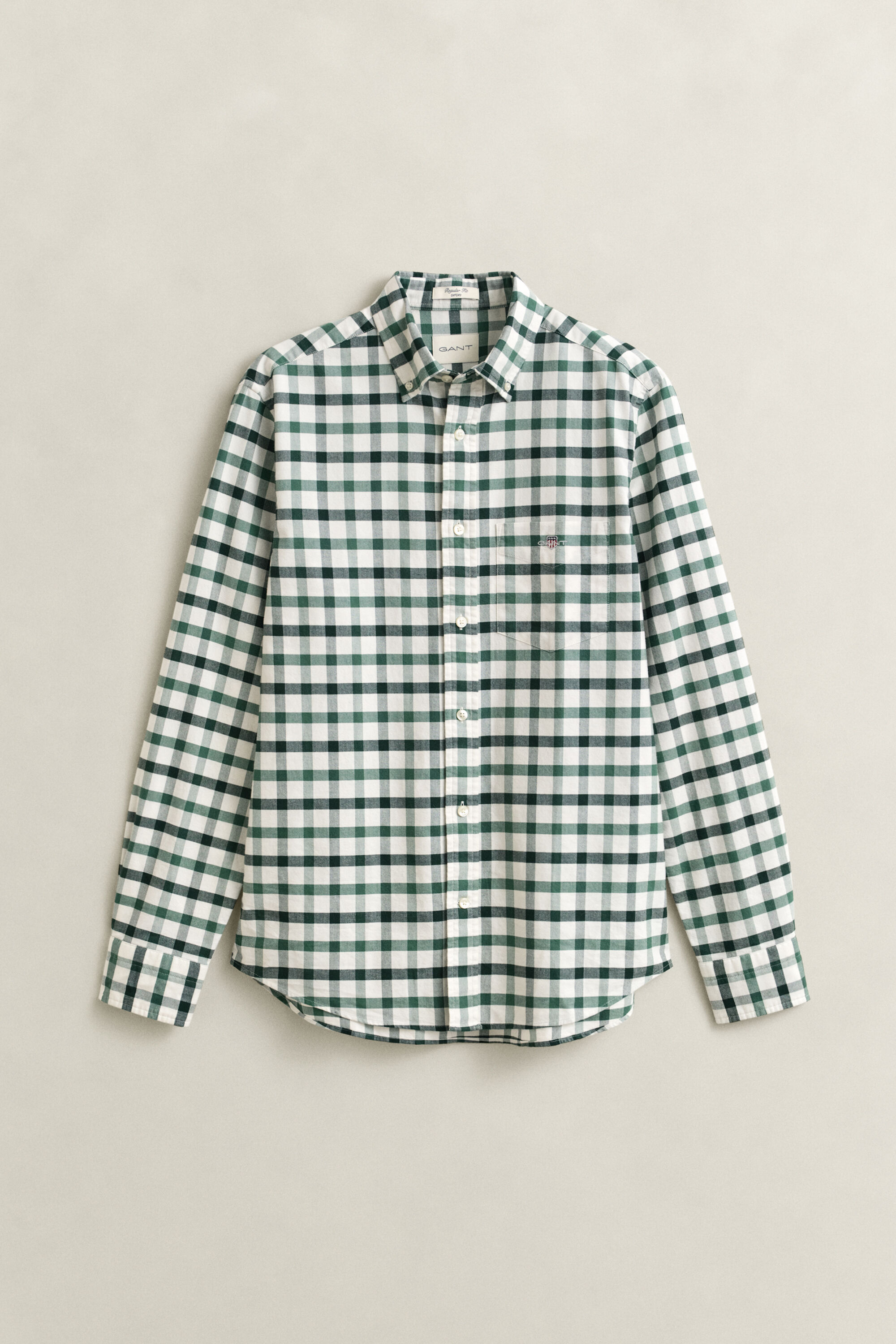 Chemise coupe regular en coton Oxford à carreaux