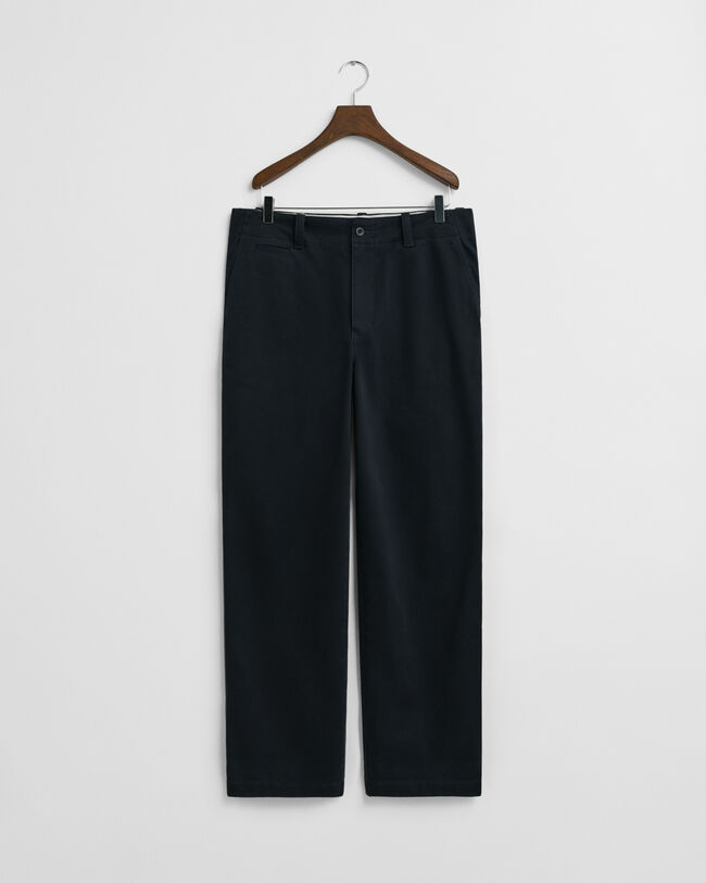 Pantalon chino coupe décontractée en sergé de coton