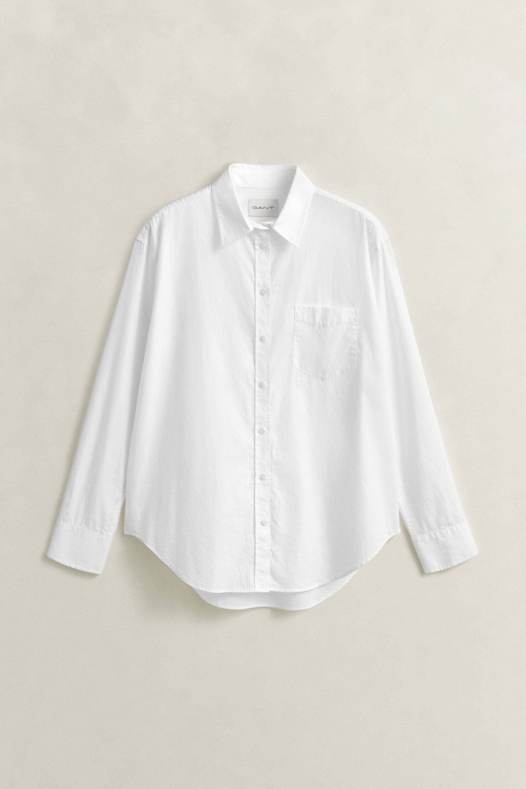 Chemise coupe décontractée en popeline classique