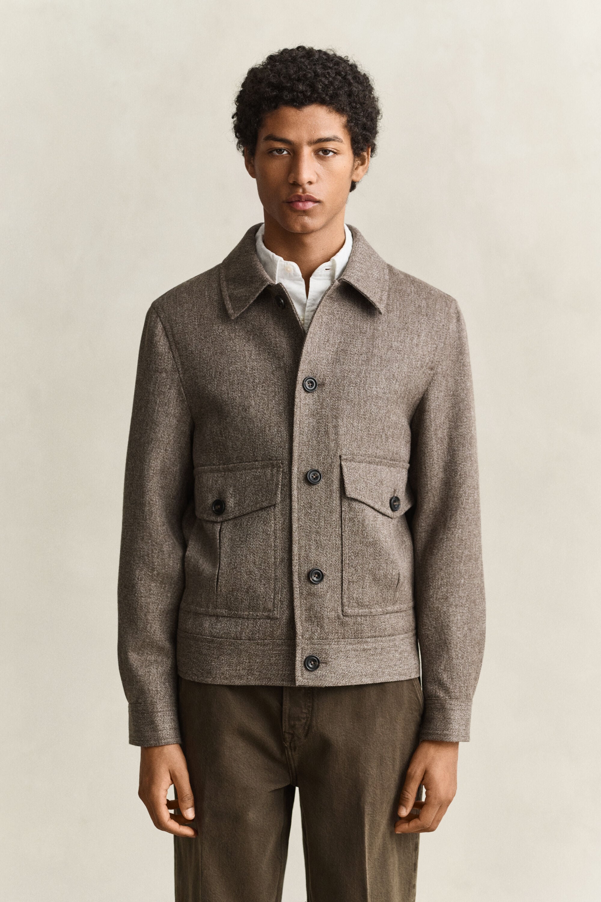 Veste en laine chinée