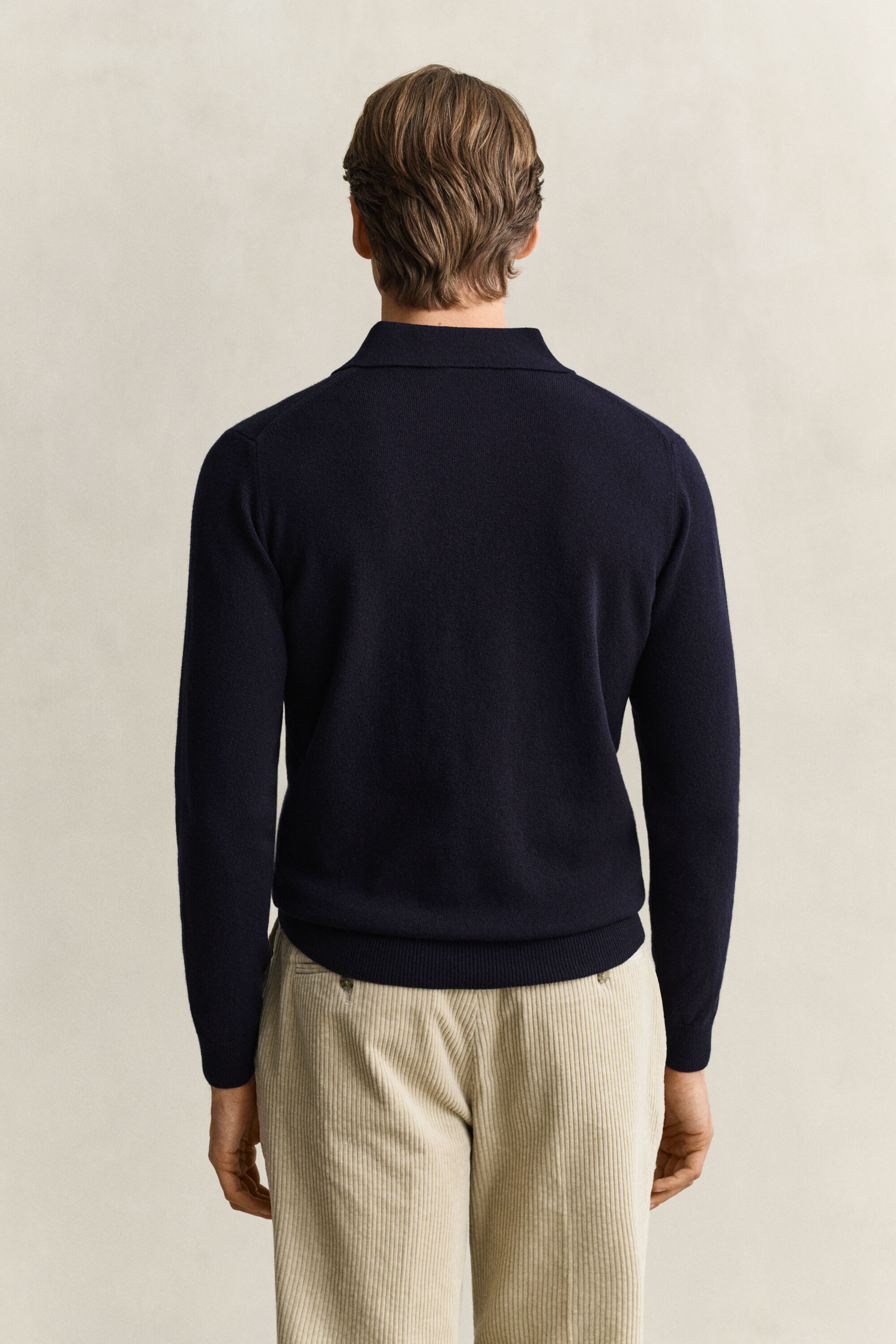 Pull polo en laine d'agneau ultrafine