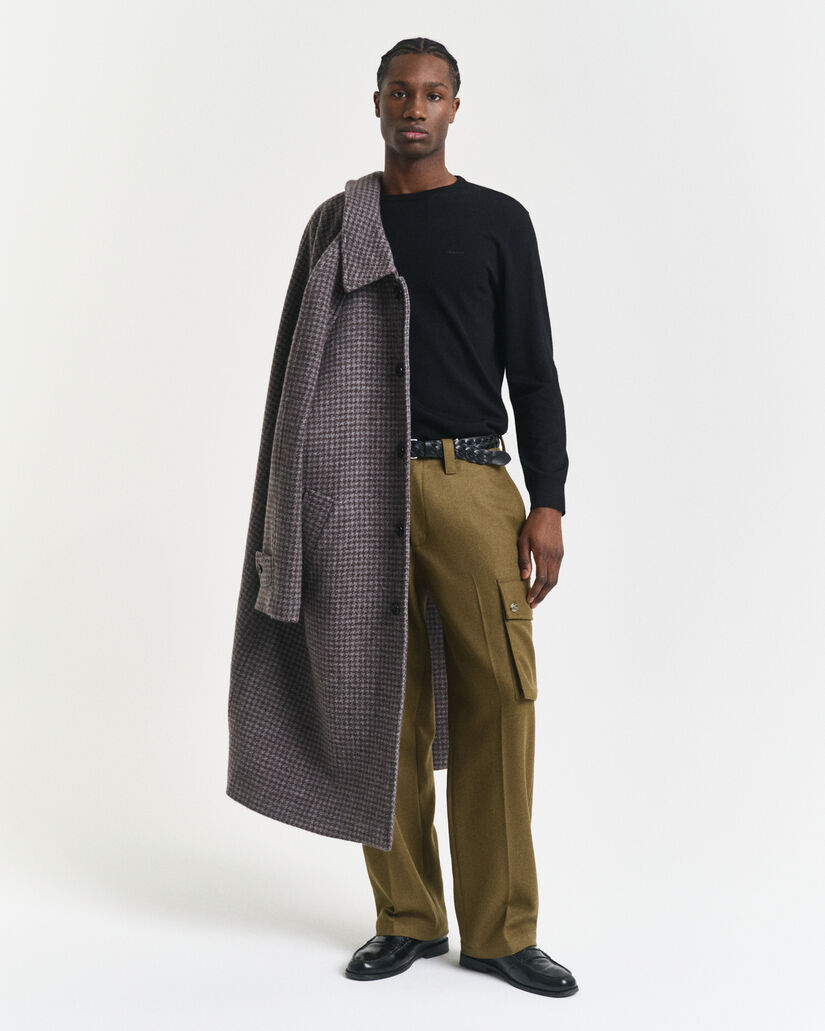 Pull col rond en laine m&eacute;rinos extrafine