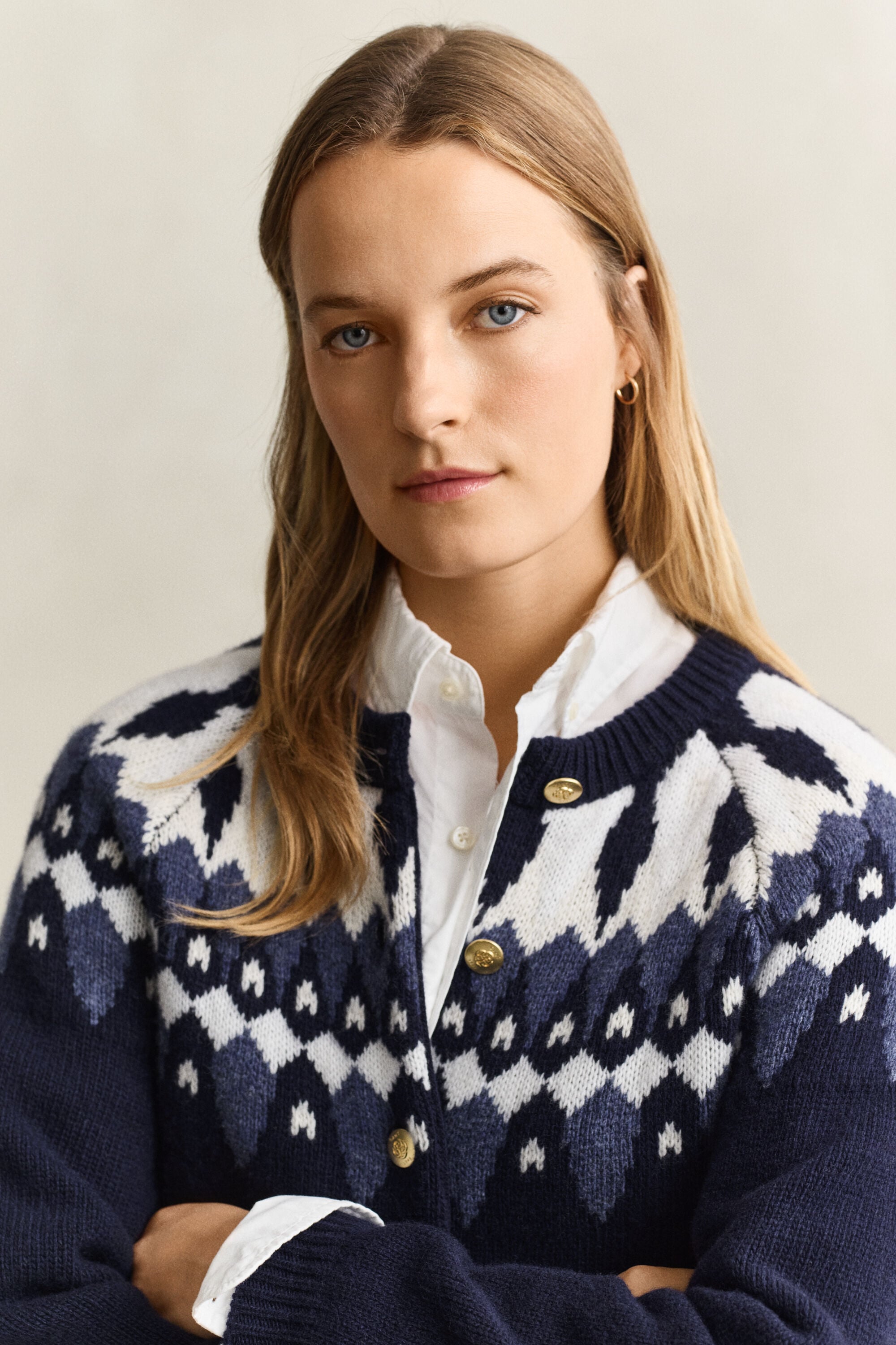 Cardigan en laine avec motif Fair Isle