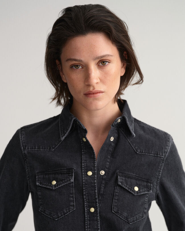 Chemise regular fit en denim