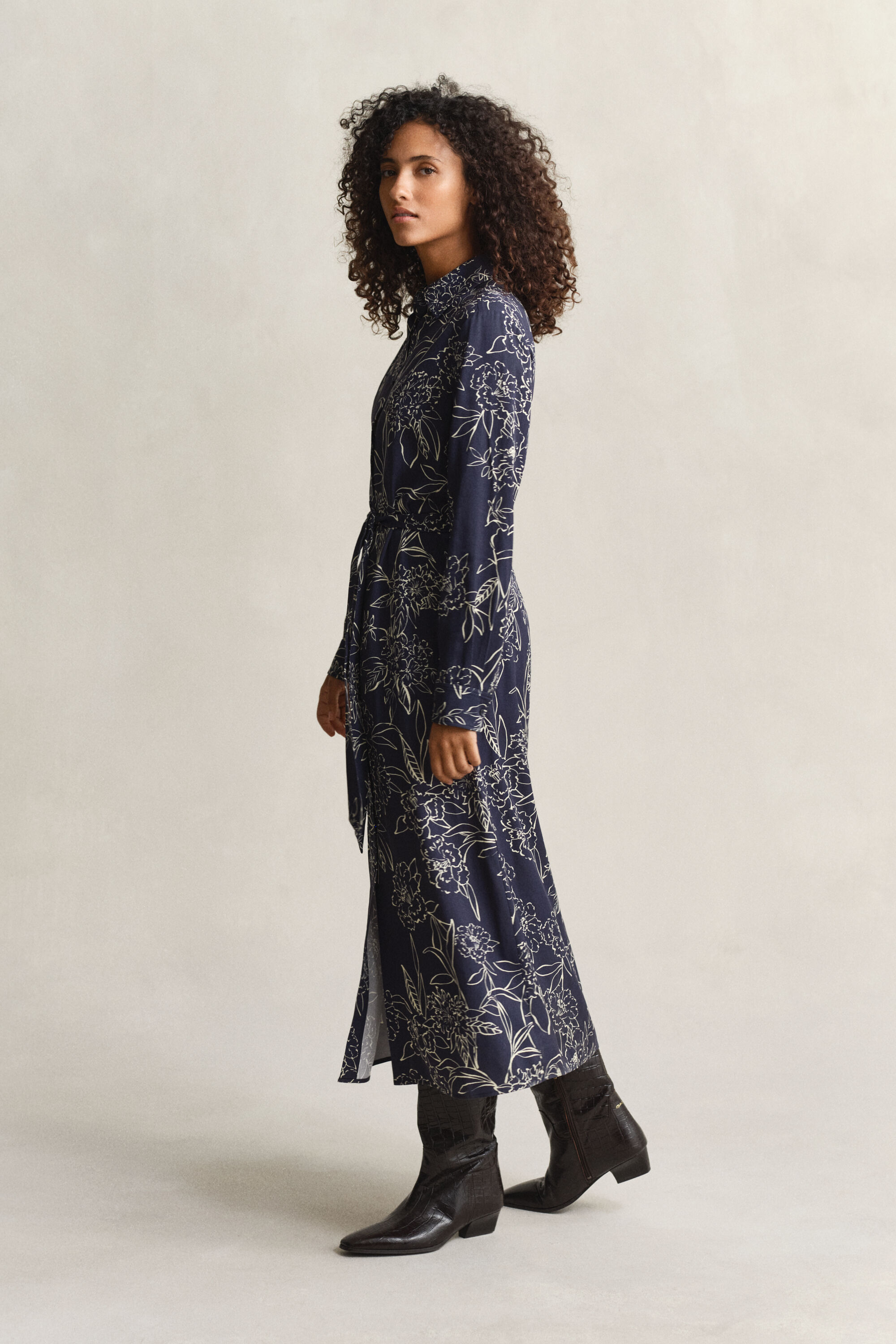 Robe-chemise à imprimé floral