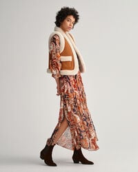 Veste sans manches en peau lainée