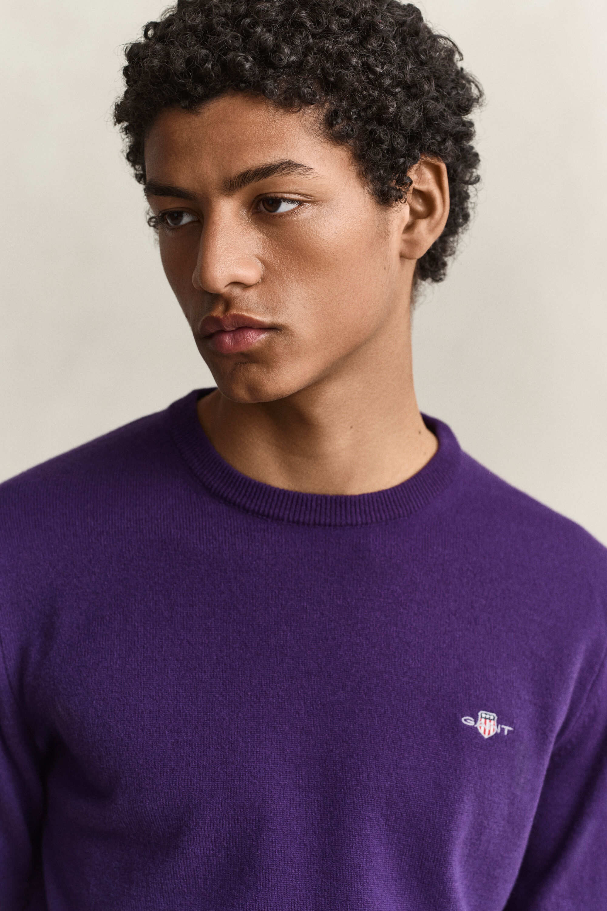 Pull col rond en laine d’agneau