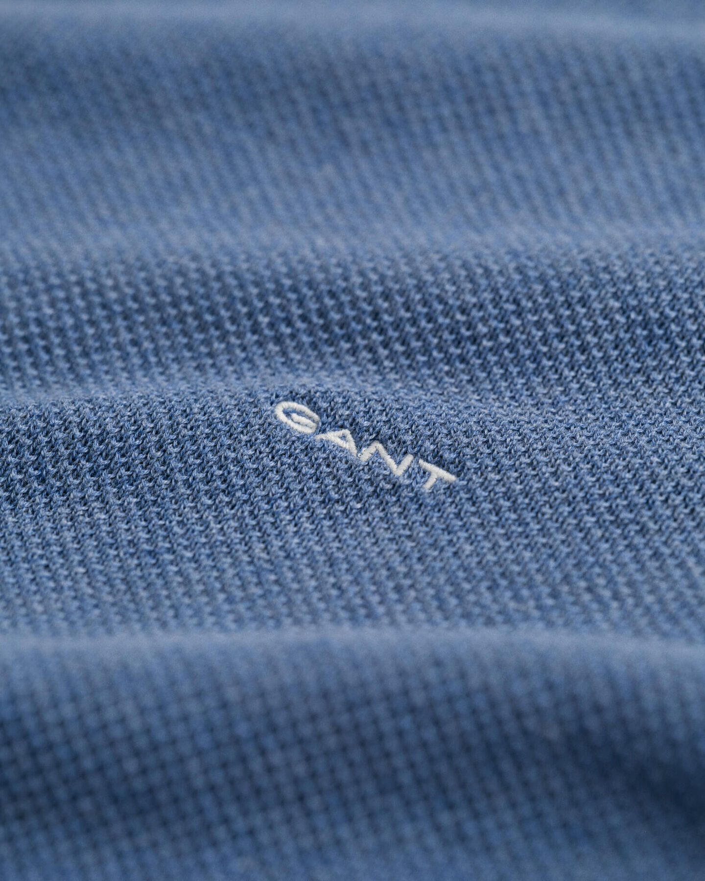 Pull col rond en coton piqué