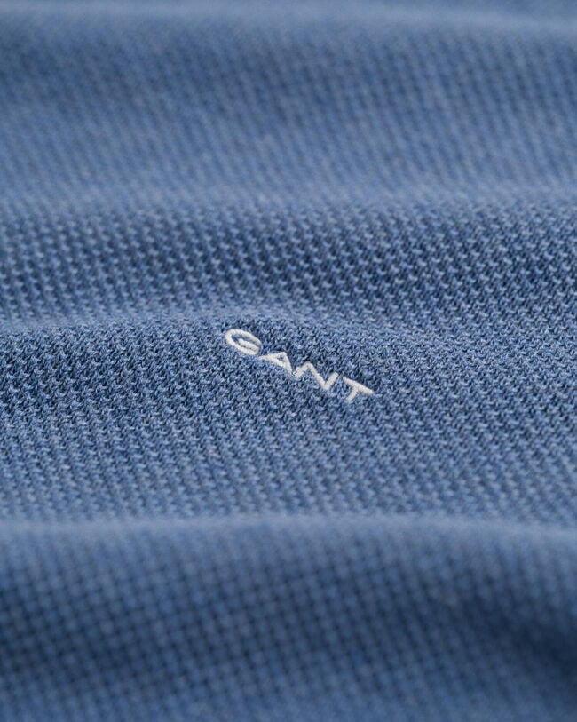 Pull col rond en coton piqué