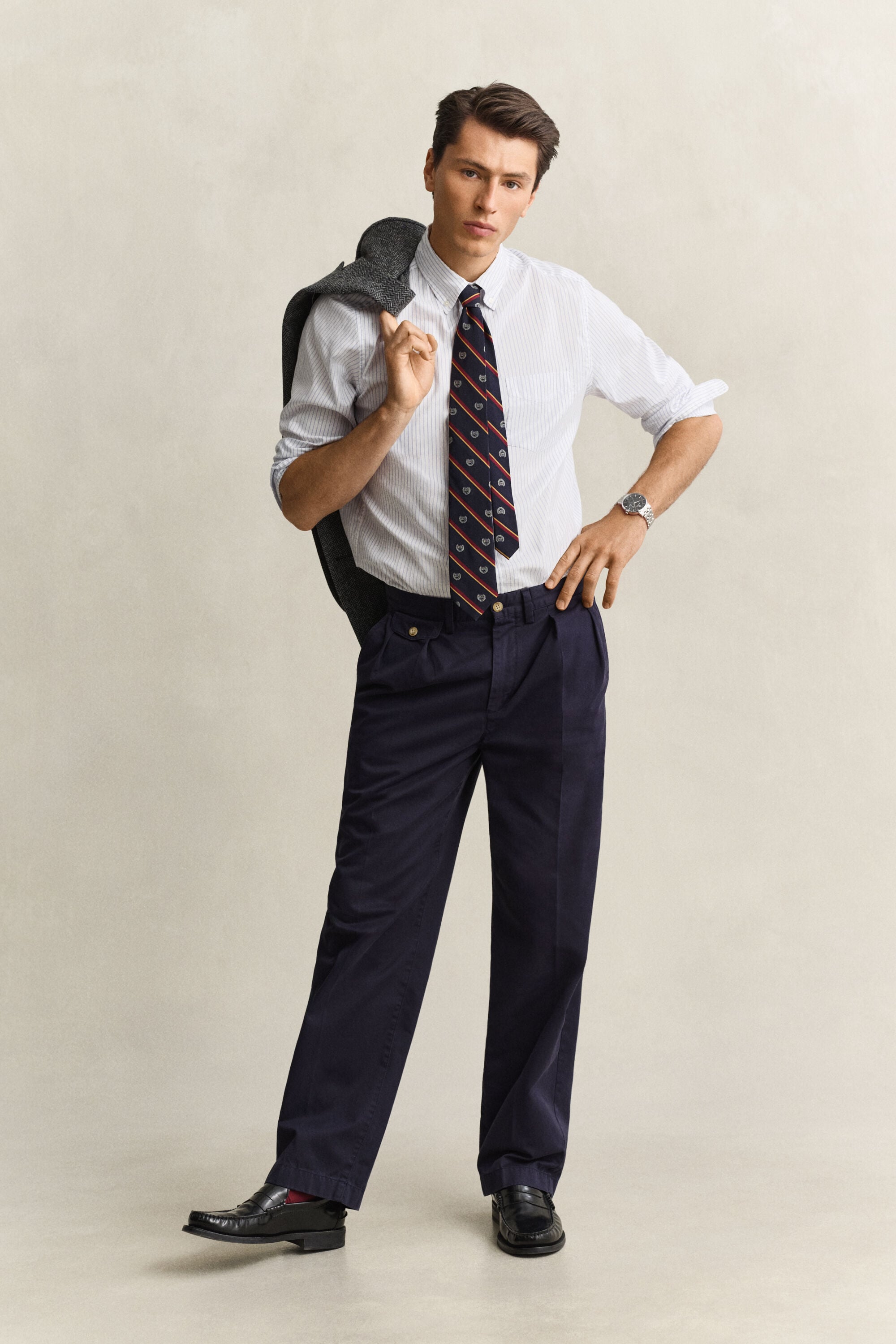 Chemise en coton Oxford à rayures Gant x Yale