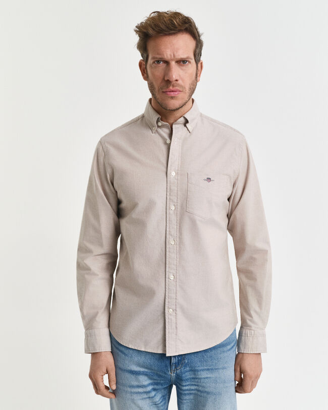 Chemise coupe regular en coton Oxford classique