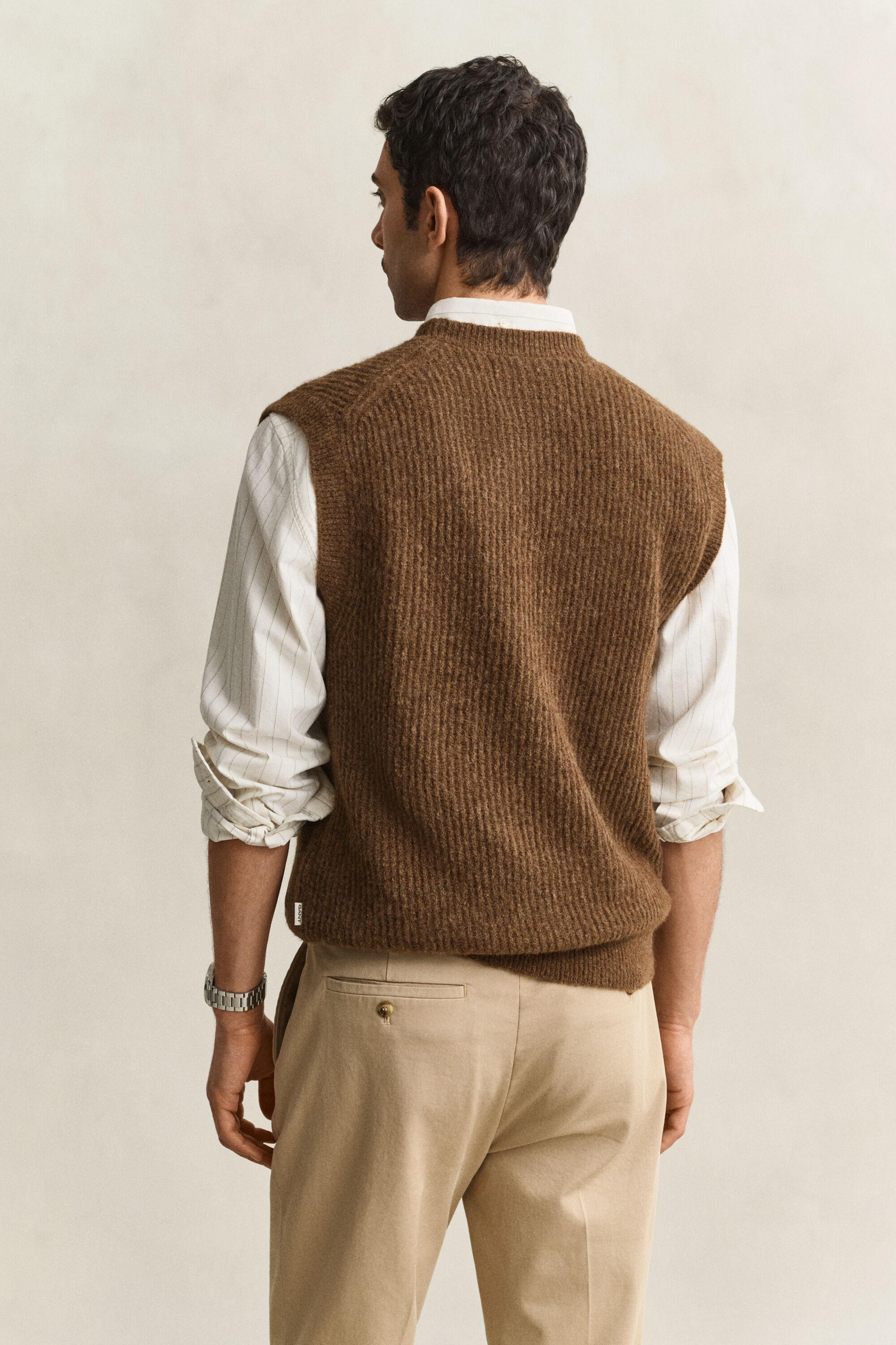 Pull sans manches en laine d’alpaga mélangée