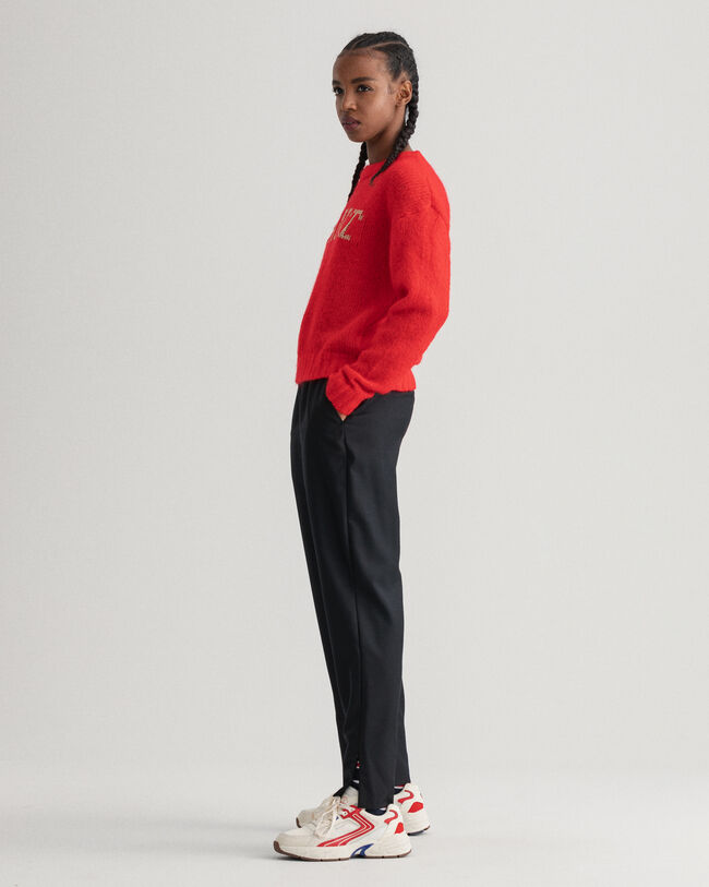 Pull ras du cou en mohair Logo