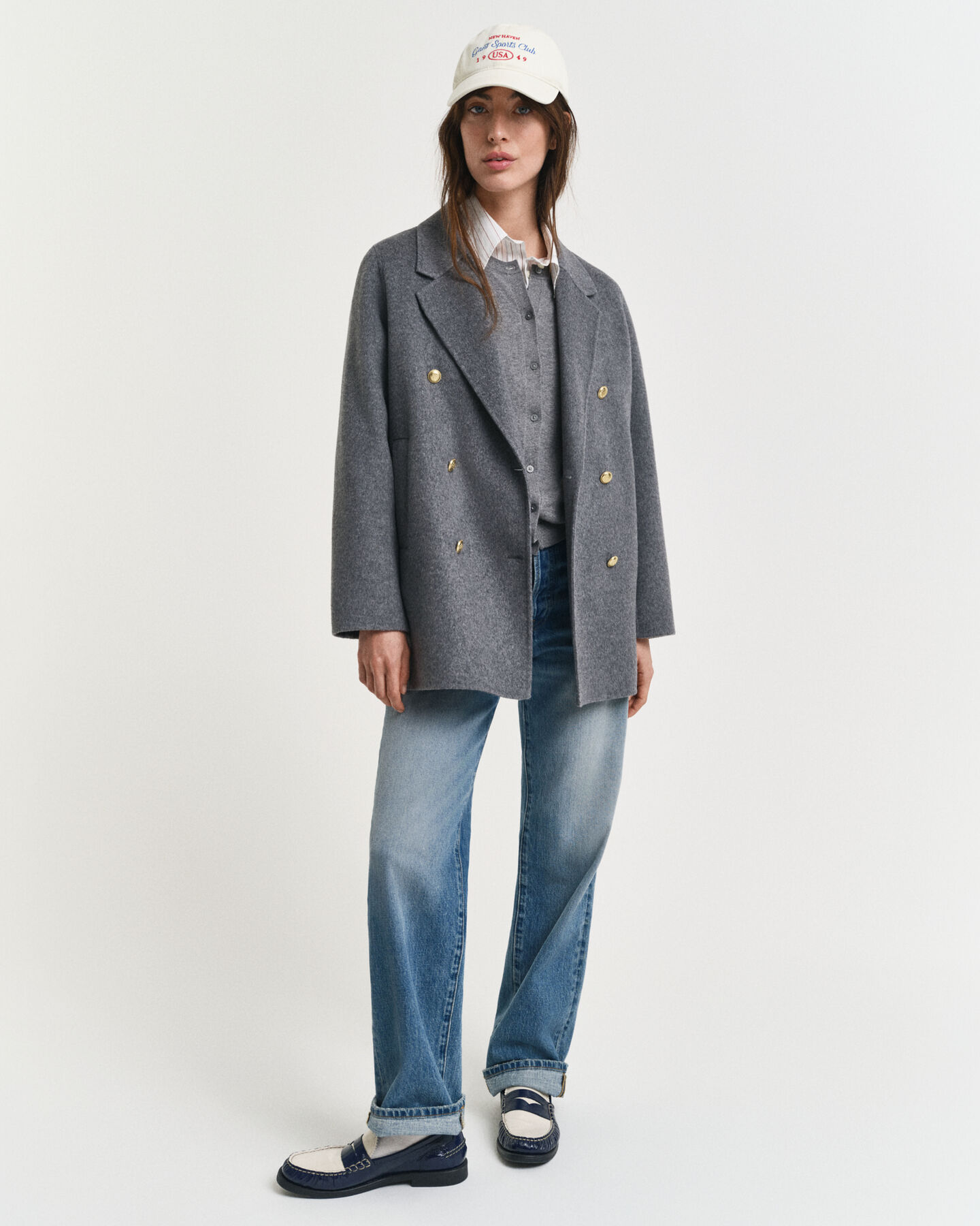 Caban surpiqué à la main