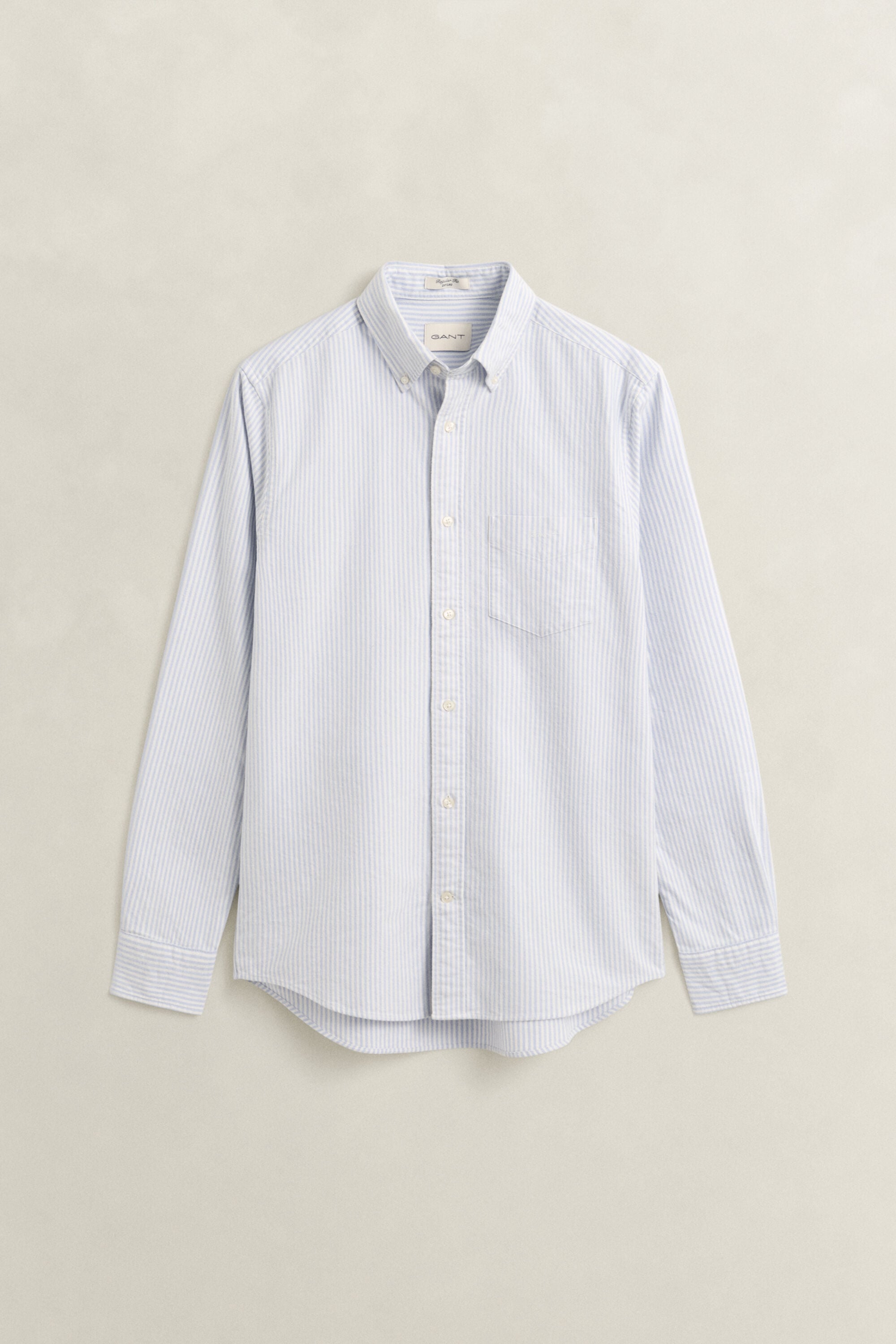 Chemise en coton Oxford brossé avec rayures
