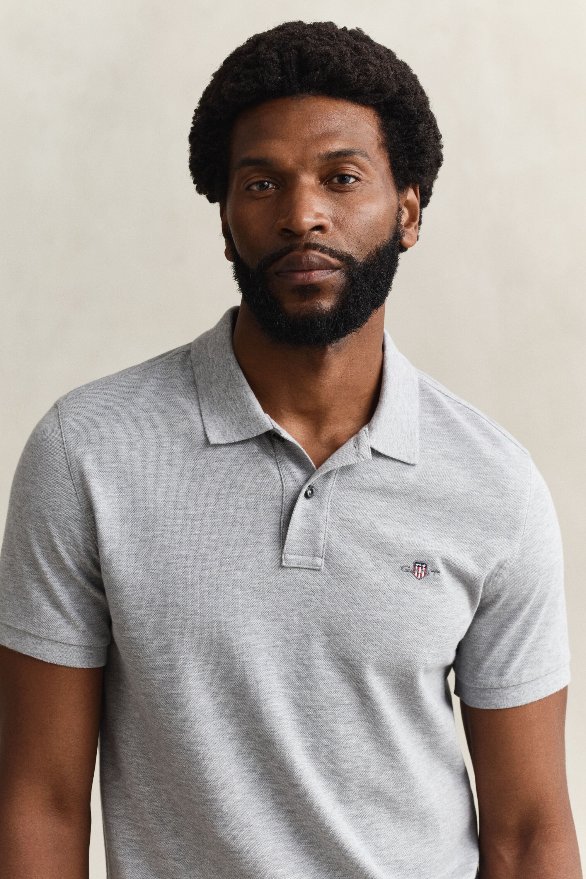 Polo coupe slim en coton piqué Shield