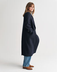 Manteau en laine à rayures tennis