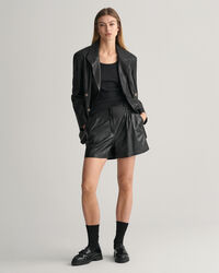 Veste blazer regular fit en cuir