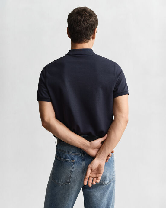 Polo coupe regular en coton piqué Shield