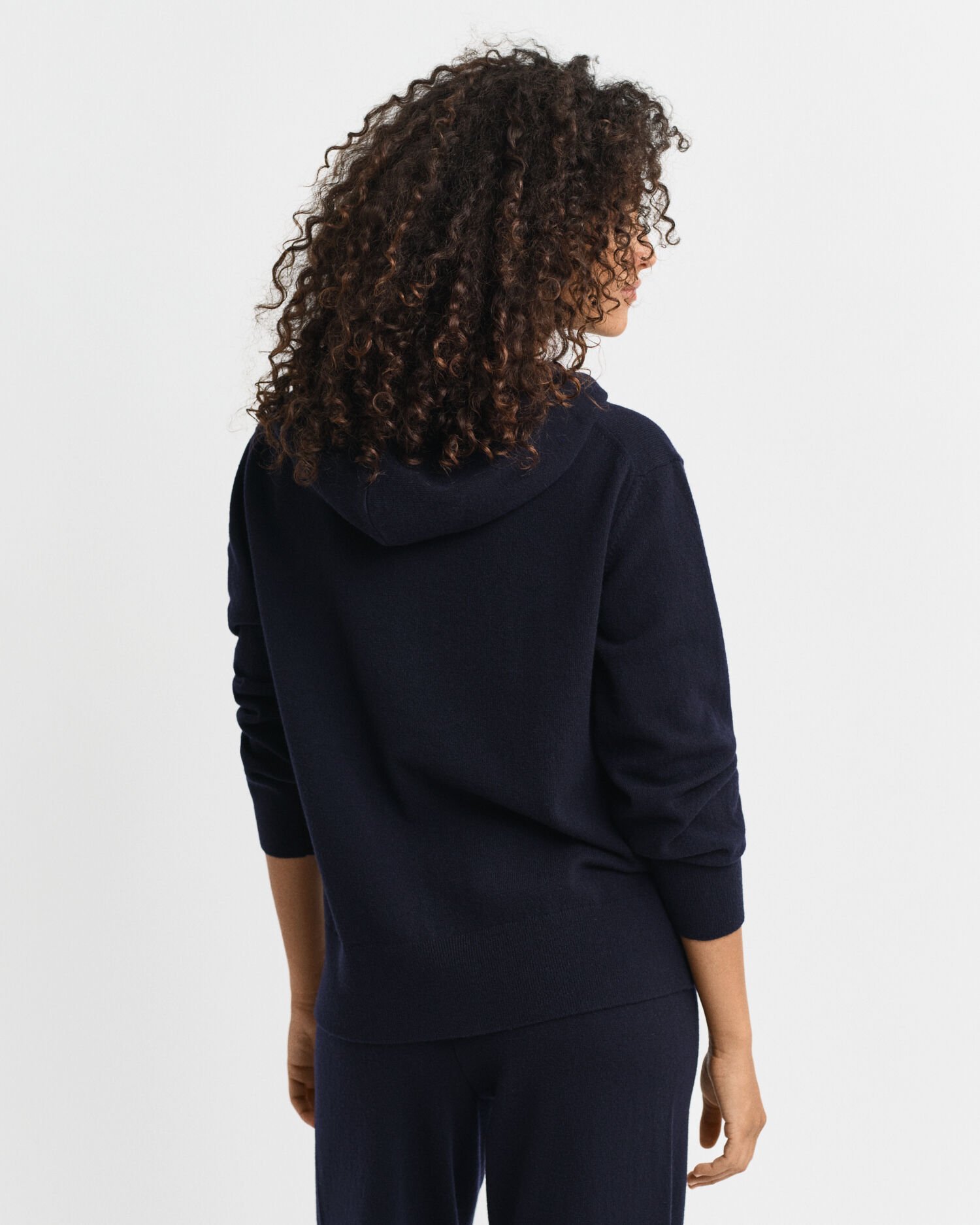 Sweat à capuche zippé en laine d'agneau ultrafine