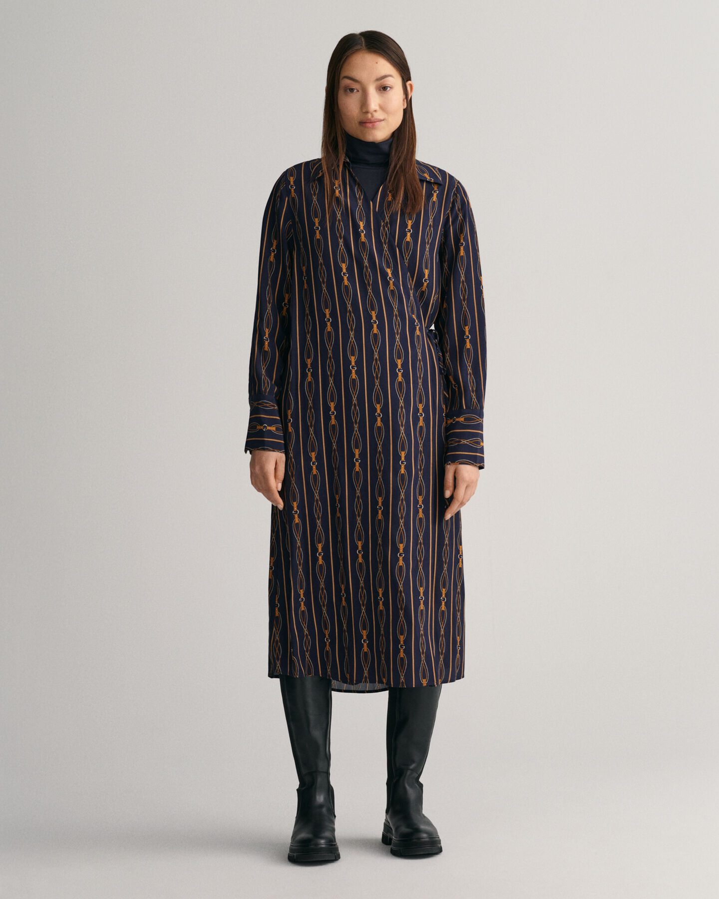 Robe portefeuille regular fit à rayures Rope