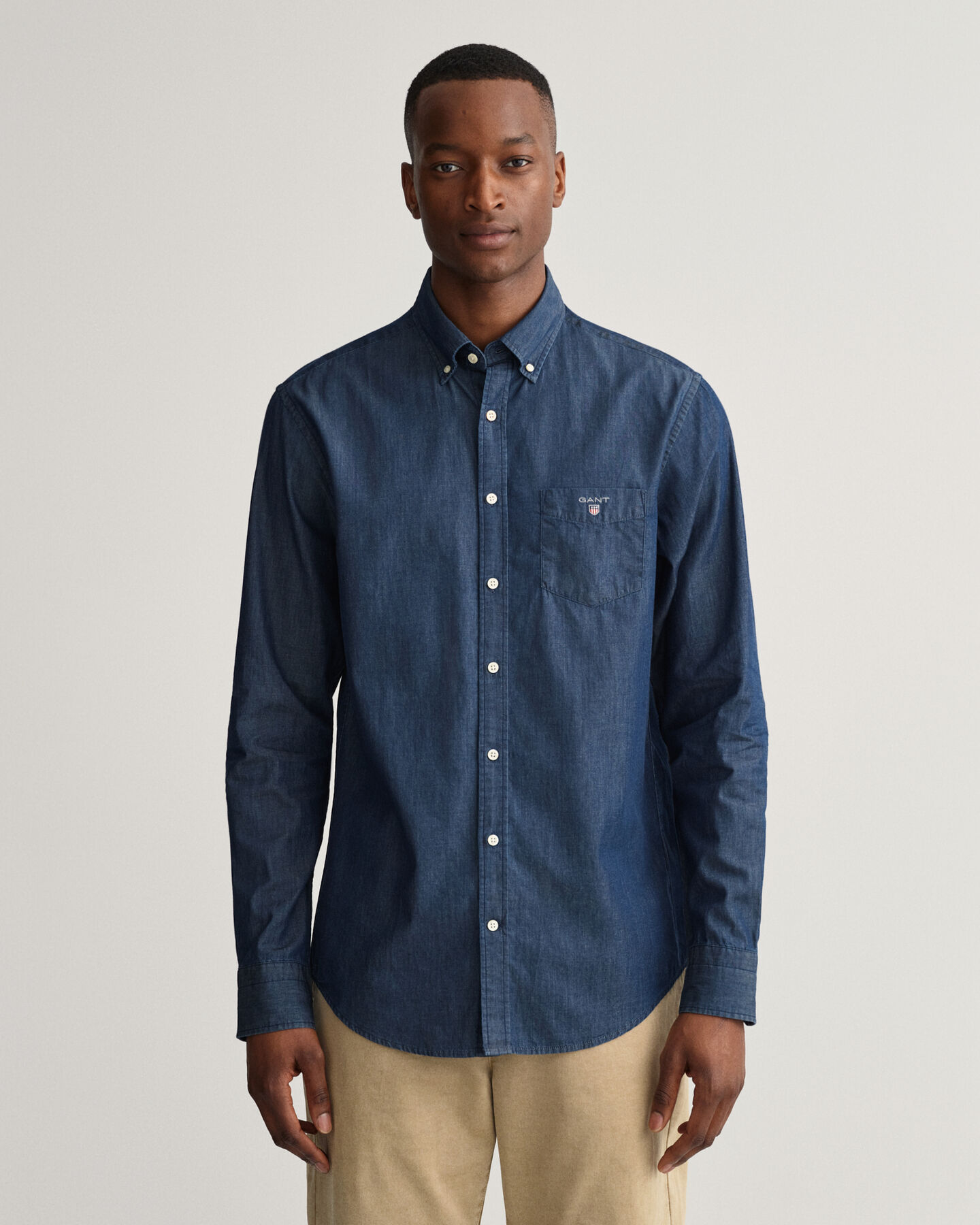 Chemise regular fit indigo