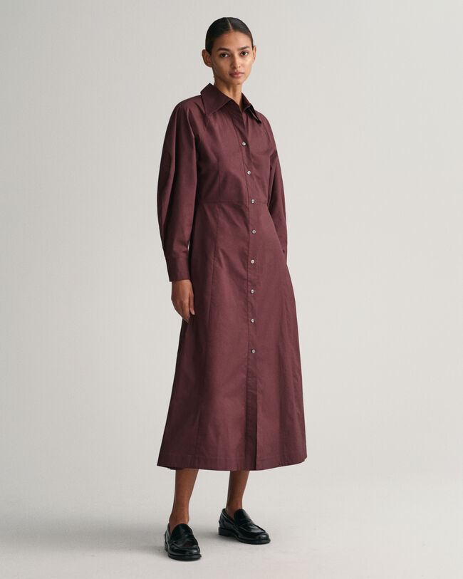 Robe-chemise &agrave; manches volumineuses